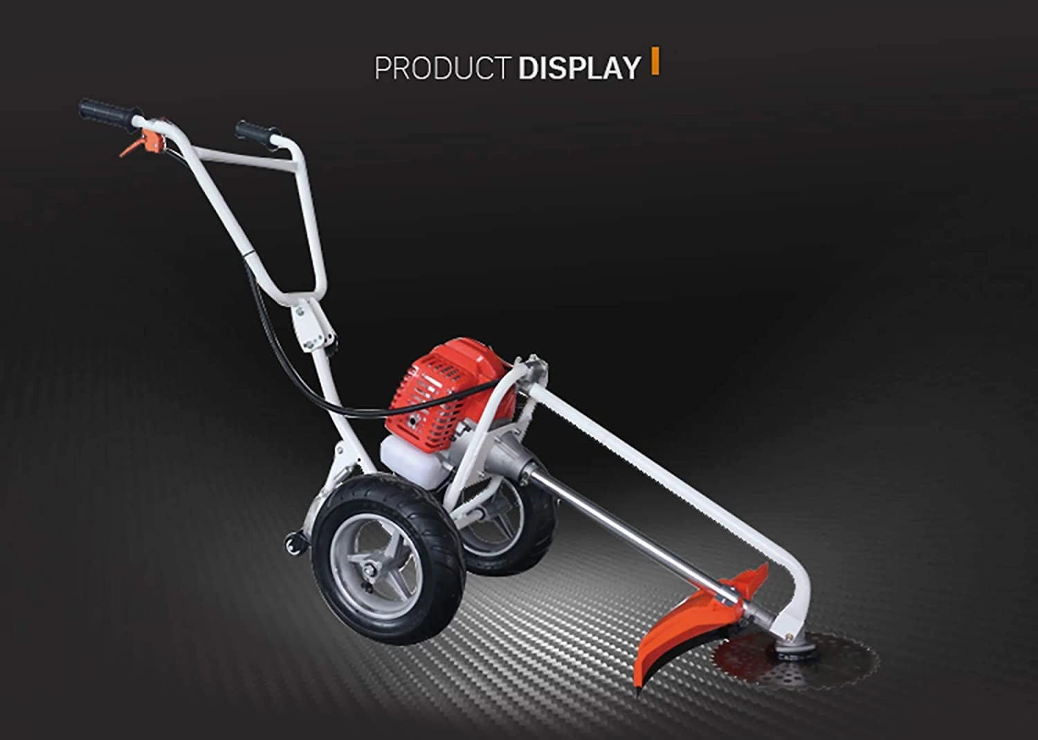 Neptune Heavy Duty 2 Stroke 43CC Petrol Engine Trolley Hand Push Brush Cutter With Wheels BC-520W