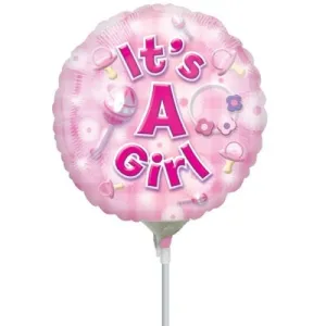 New Baby Girl Balloon On Stick,realistic flower bouquet 
