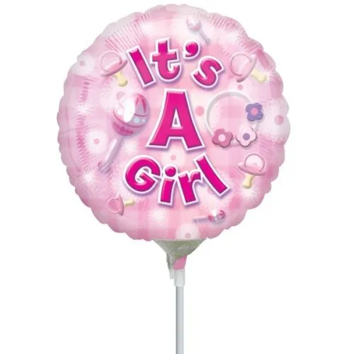 New Baby Girl Balloon On Stick,realistic flower bouquet 