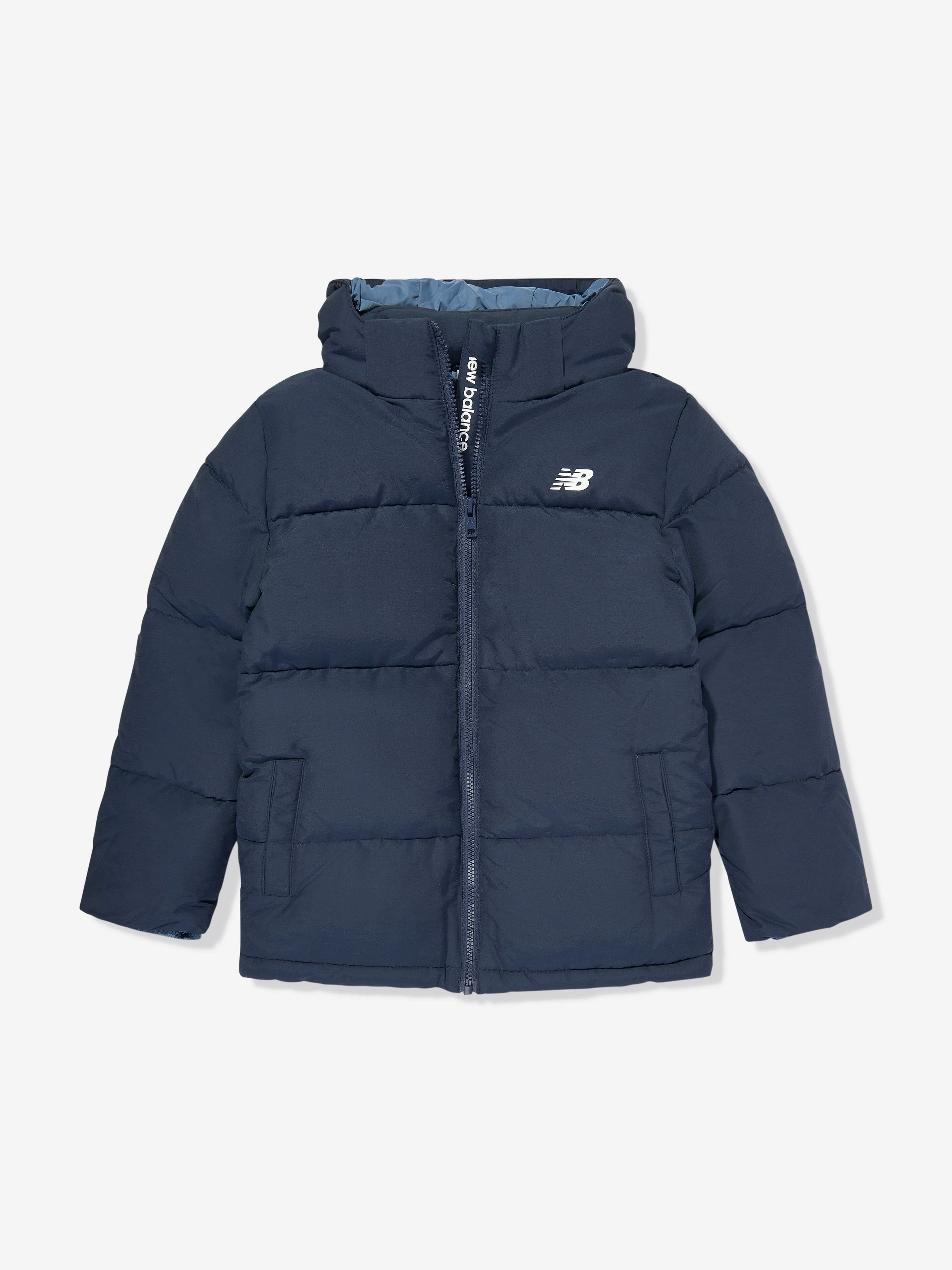 New Balance Jungen Logo Pufferjacke in Marineblau