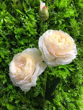 new 2 1 head Champagne Puffy Rose Spray artificial flower artificial flower bouquet  