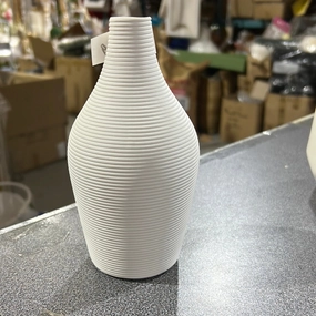 New 7" Ceramic Small White vase,aesthetic flower vase