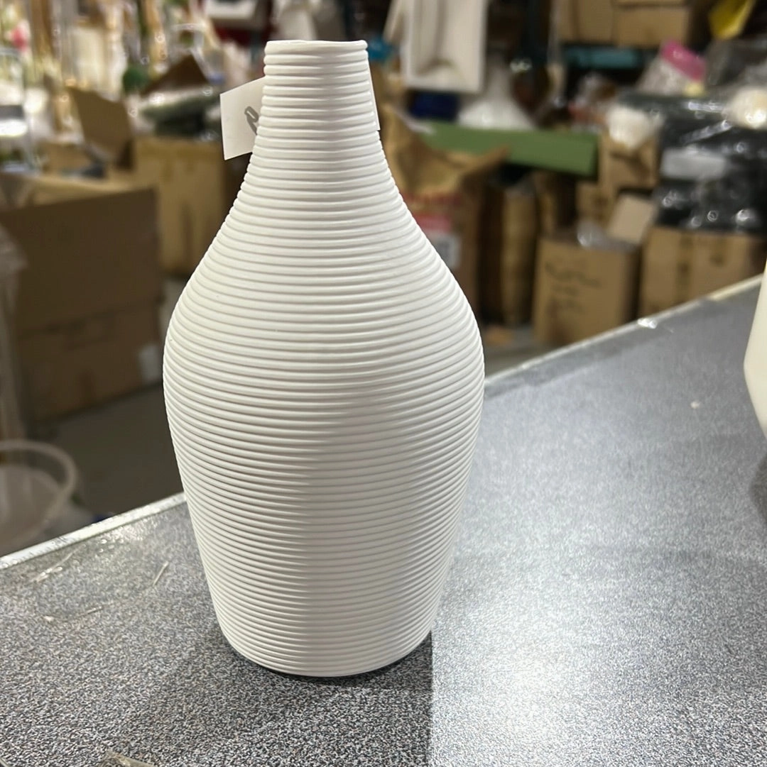 New 7" Ceramic Small White vase,aesthetic flower vase