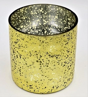 NEW!! Gold Wedding Centrepiece (5") Mercury Cylinder Handmade,aesthetic flower vase