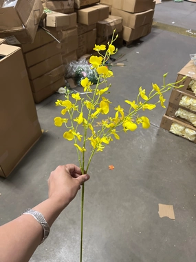 New Artificial Flower yellow Sudden Dancing Lady orchid silk flower realistic flower bouquet  