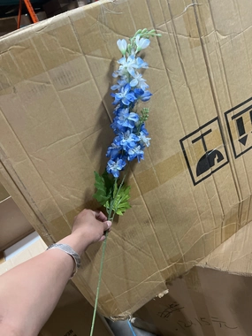 New Artificial Silk flower Delphinium (Blue) realistic flower bouquet  