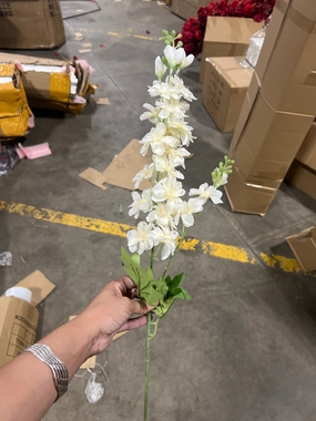 New Artificial Silk flower Delphinium (Champagne) realistic flower bouquet  