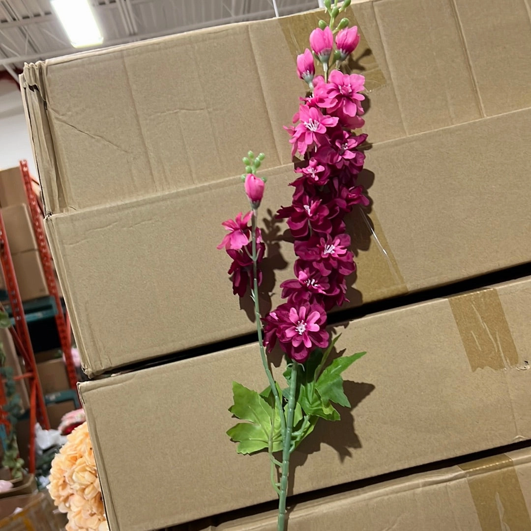 New Artificial Silk flower Delphinium (hot pink)