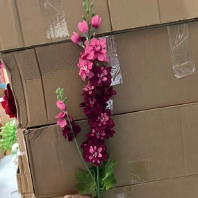 New Artificial Silk flower Delphinium (hot pink) artificial flower bouquet  
