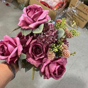 New Bulgaria Roses Artificial Flower (Hot Pink) artificial flower bouquet  