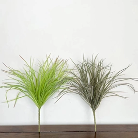 New Dark Green Grass bunch thin leaf for Wedding home decor realistic flower bouquet  