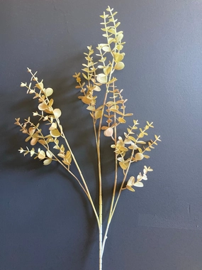 New real touch small Eucalyptus green brown Single stem realistic flower bouquet  