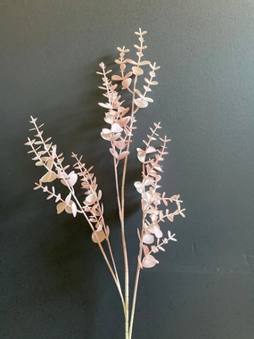 New real touch small Eucalyptus pink Single stem realistic flower bouquet  