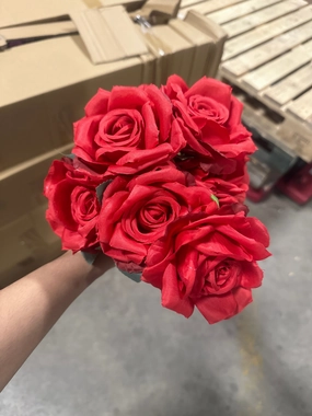 New Rose  Red 7 head Empress Roses Artificial Flower large sweet rose realistic flower bouquet  