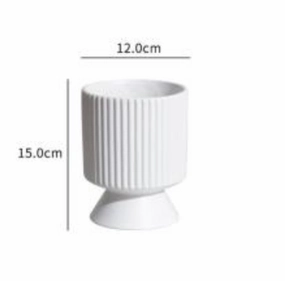 New Round Ceramic White vase container,aesthetic flower vase