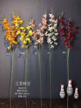 New White 3xorchid Artificial flower leaf wedding greenery filler for corsage 501011 realistic flower bouquet  