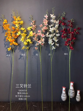 New White 3xorchid Artificial flower leaf wedding greenery filler for corsage 501011 realistic flower bouquet  