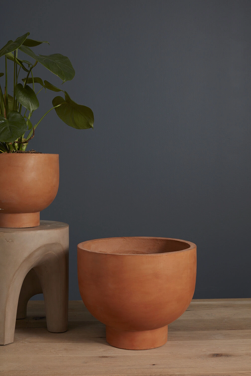 Newport Compote Pot Terracotta 9"