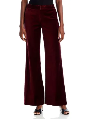 Nile Damen High-Rise Samtweite Hosen