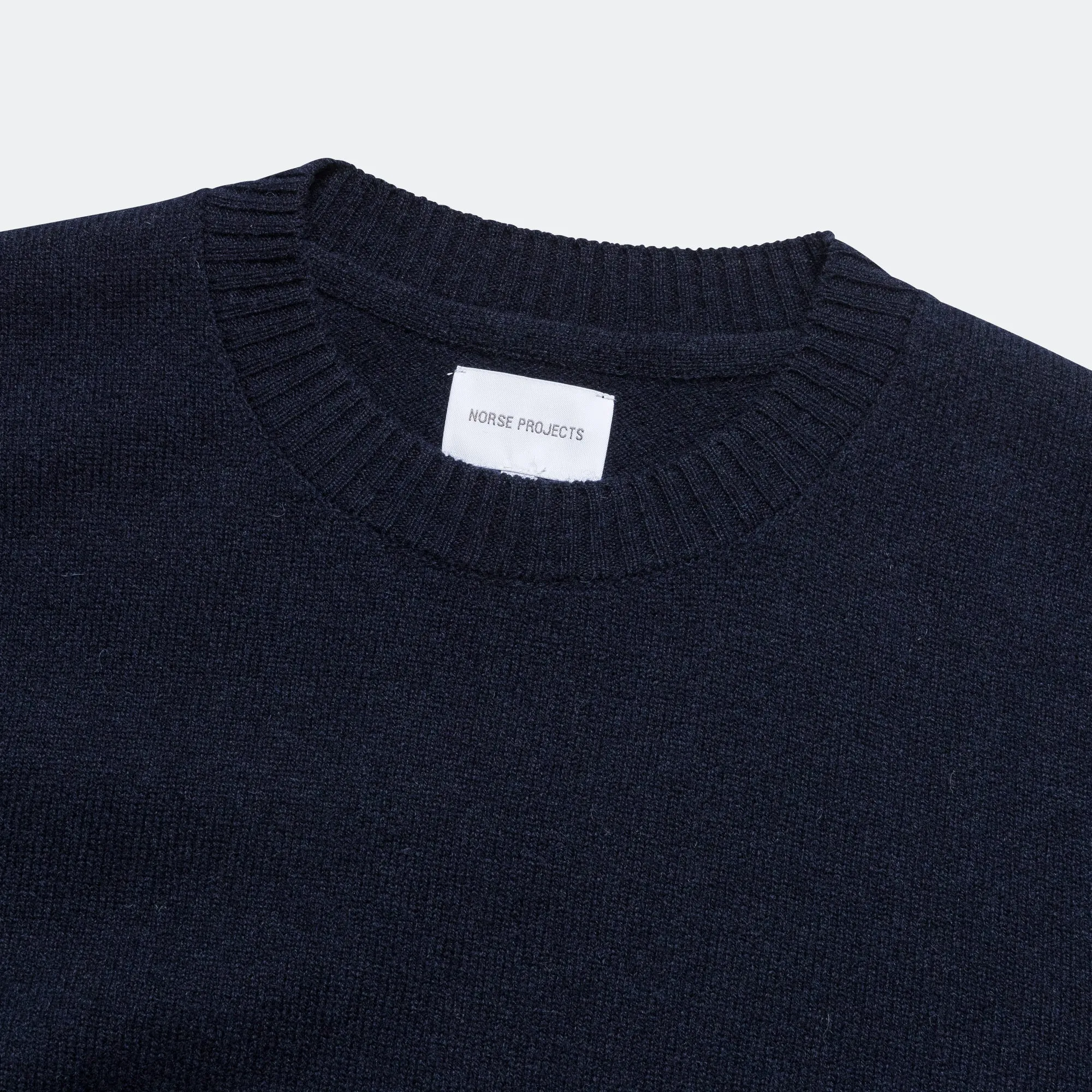 Norse Projects Kleidung Standard Merino Lambswool Pullover - Dunkelblau