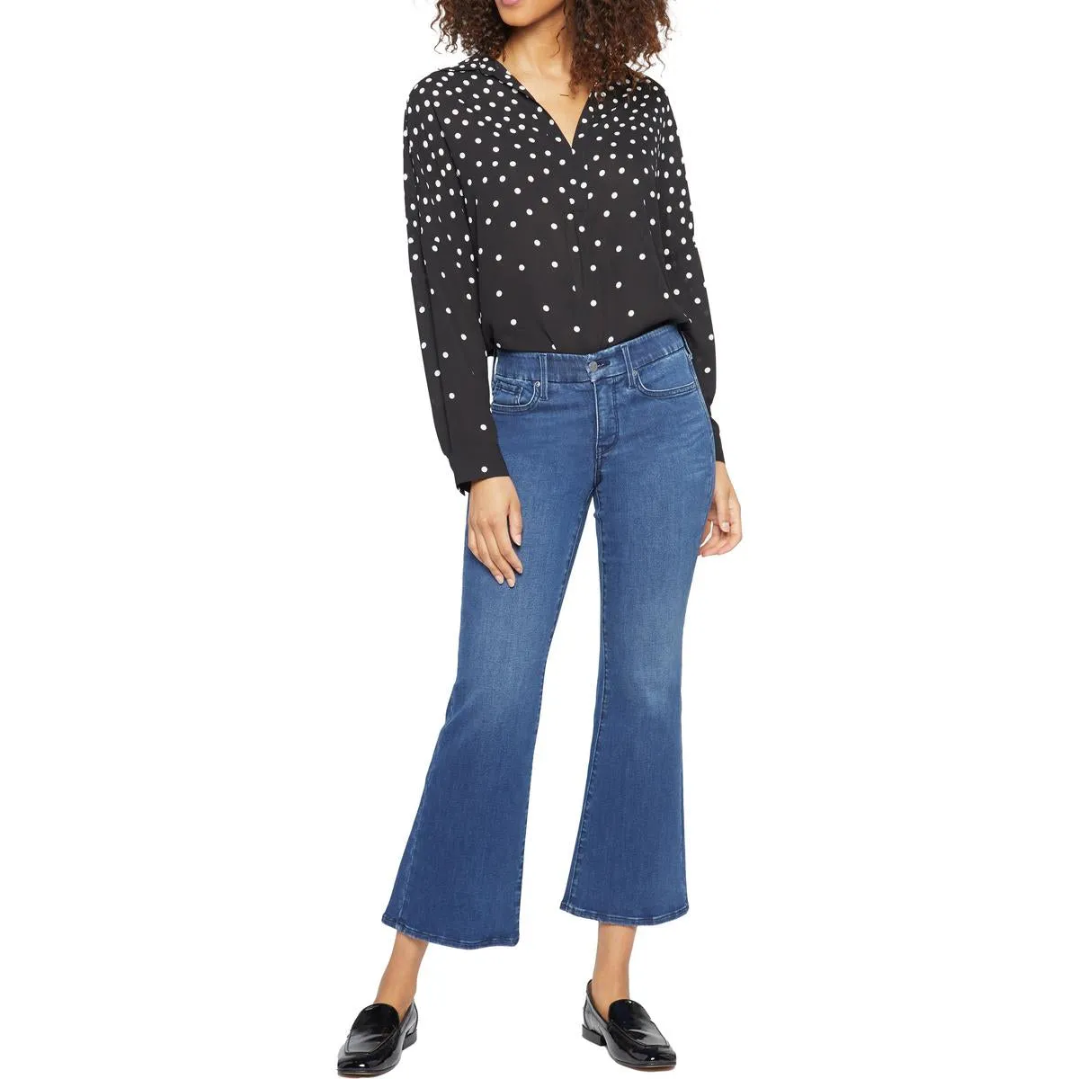 NYDJ Damen Denim Jeans mit mittlerer Taillenhöhe und Schlag