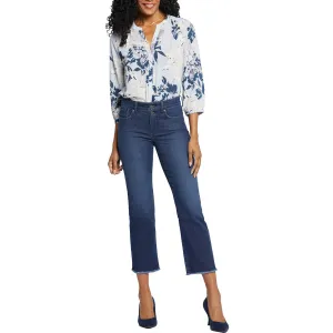 NYDJ Damen Marilyn Jeans mit ausgefranstem Saum