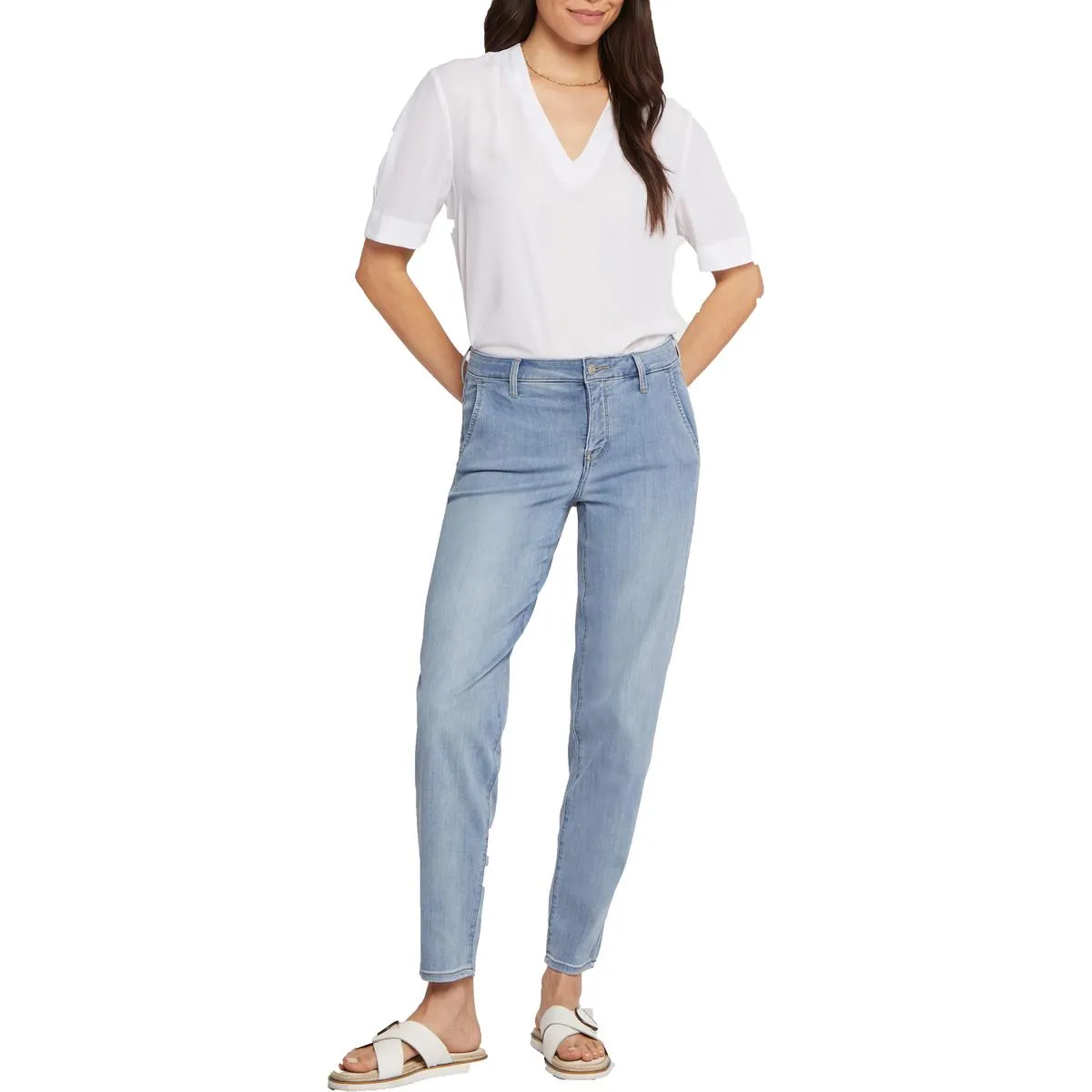 NYDJ Damen Relaxed Denim Jeans mit verjüngtem Bein