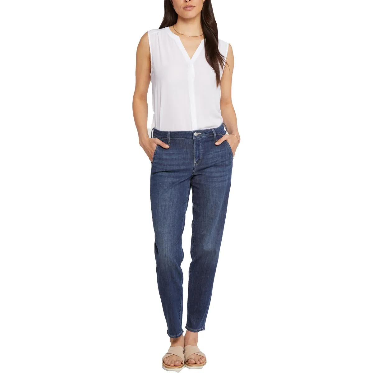 NYDJ Damen Relaxed Denim Jeans mit verjüngtem Bein