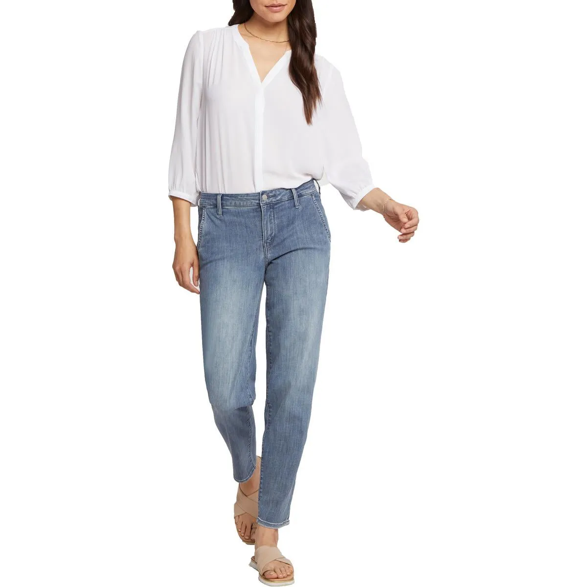 NYDJ Damen Relaxed Denim Jeans mit verjüngtem Bein