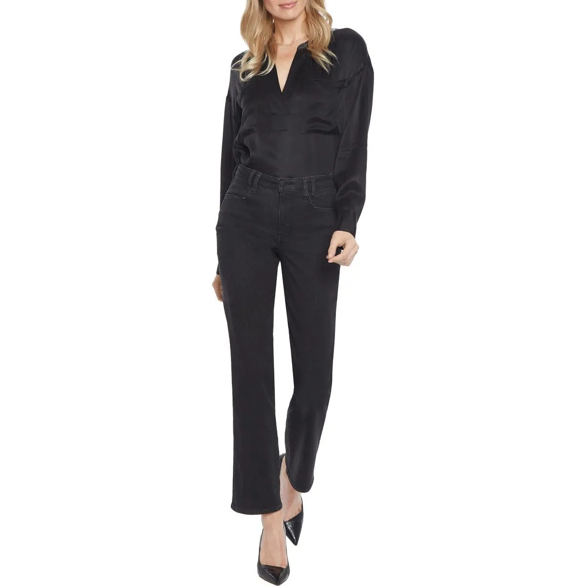 NYDJ Damen Stretch Denim Straight Leg Jeans