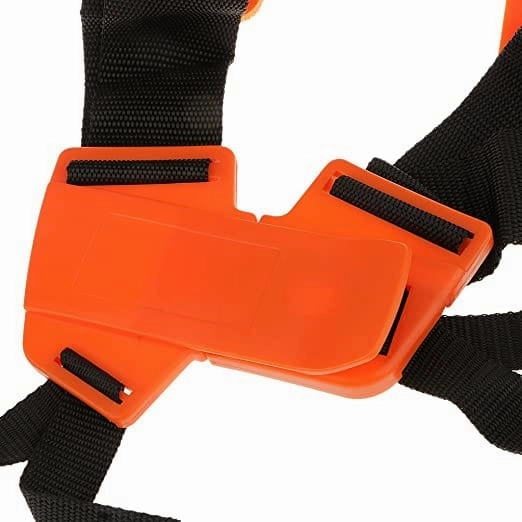 Nylon Strimmer Shoulder Harness Strap for Brush Cutter with Hook (Orange)