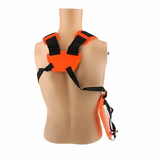 Nylon Strimmer Shoulder Harness Strap for Brush Cutter with Hook (Orange)