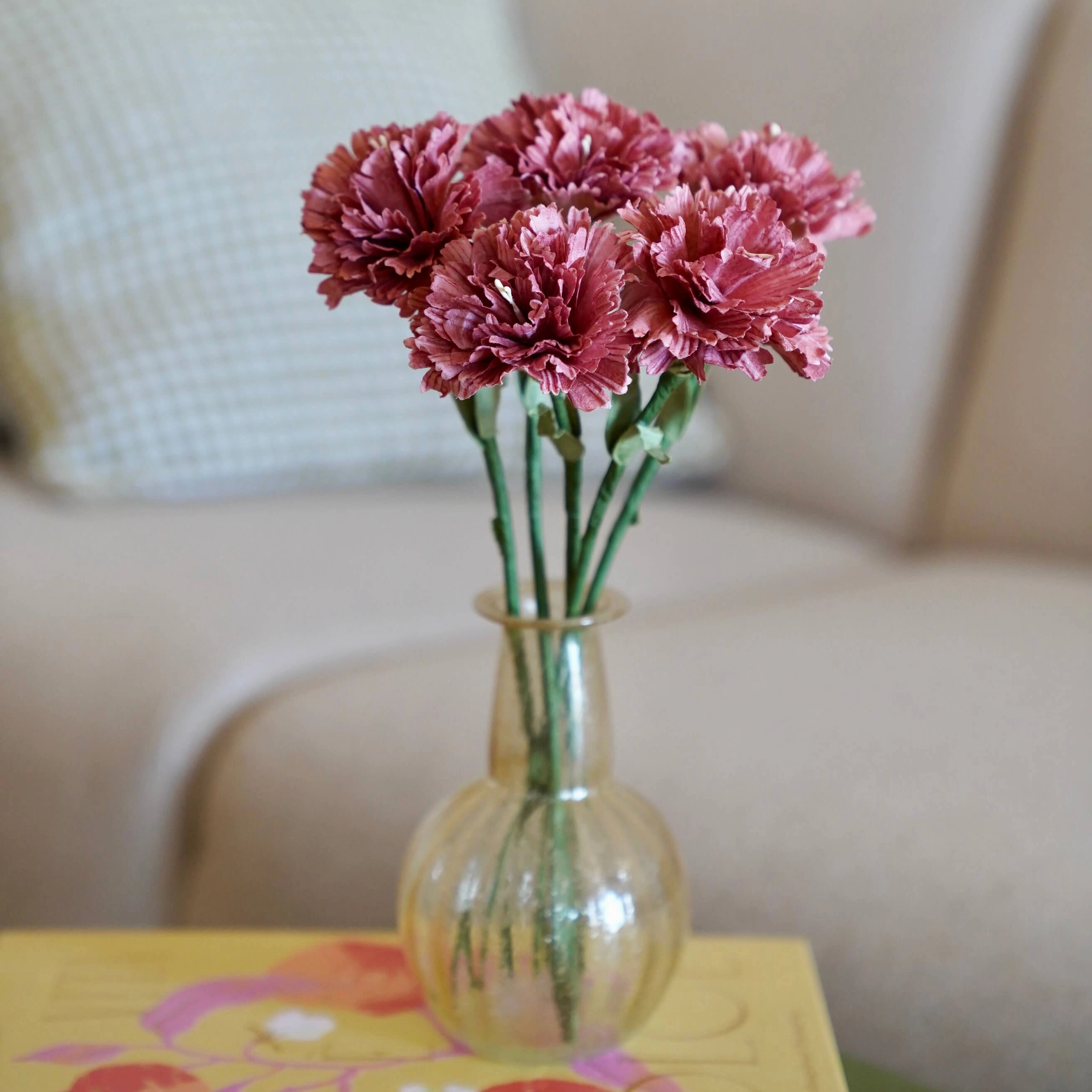 Oeillet en papier terracotta,mother's day bouquet