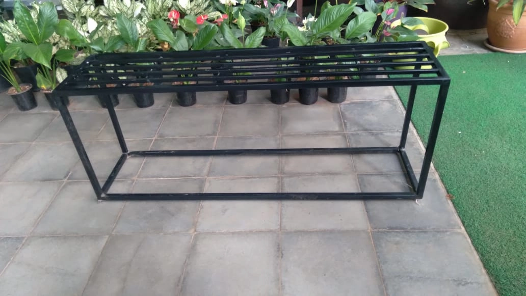 One Step Black Lightweight Iron Stand,garden field mower