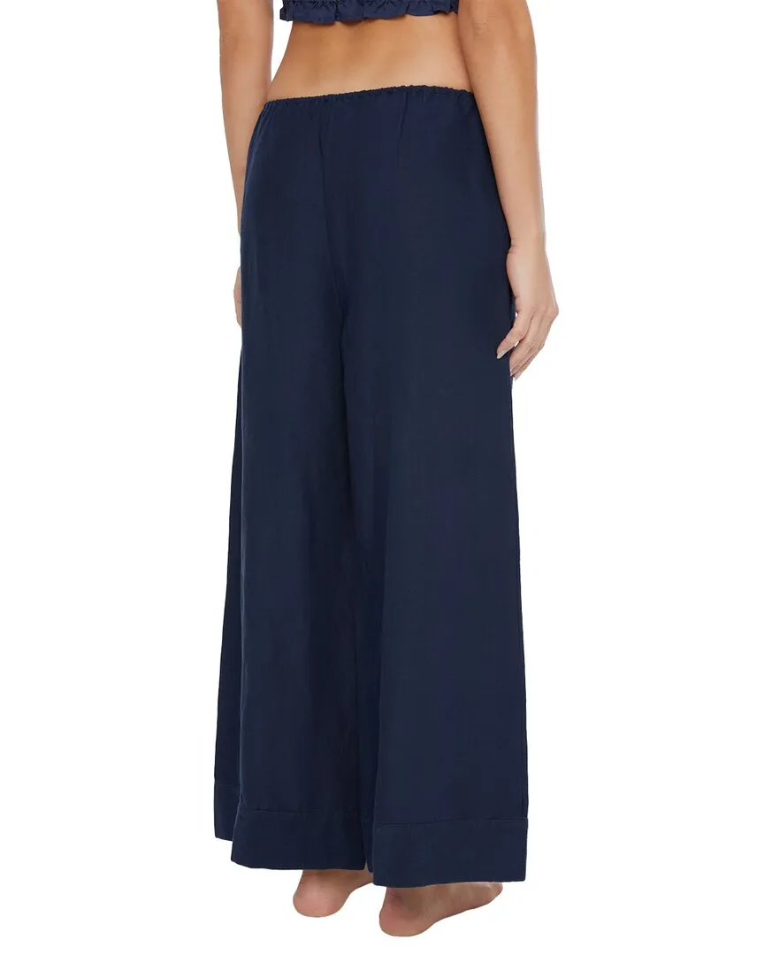 Onia Air Leinen-Mix Weitbeinige Bundhose mit Kordelzug