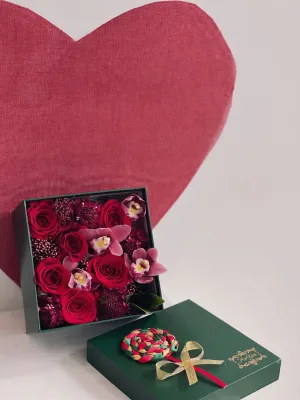 Open Love Flower Box,realistic flower bouquet 