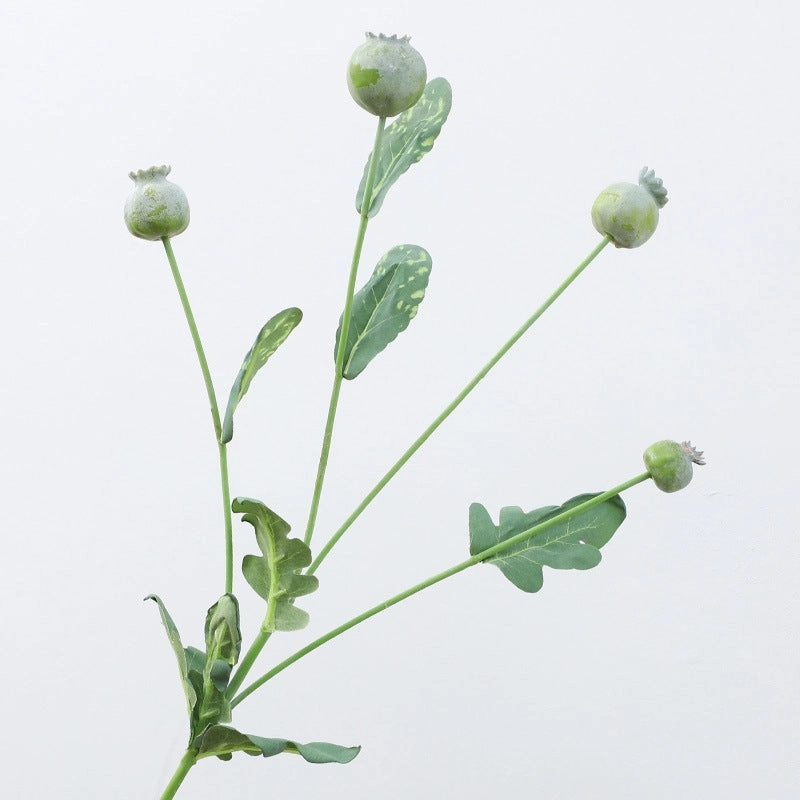 Opium Poppy Fruit Artificial Silk Flower Multi-color OPIUM002-004