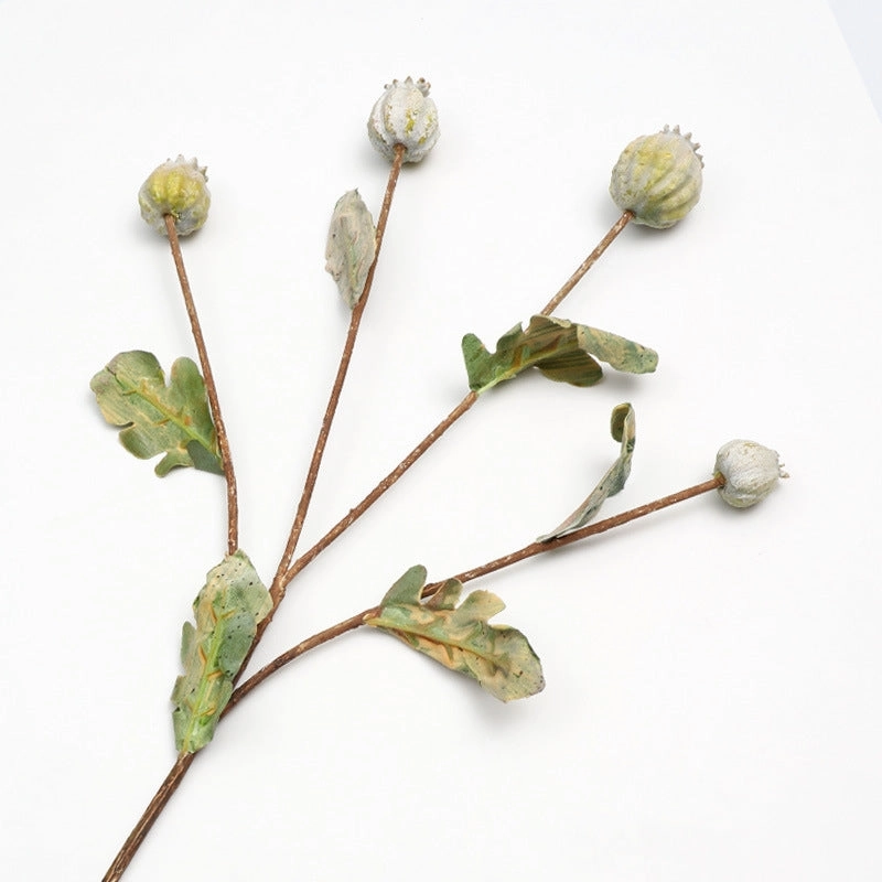 Opium Poppy Fruit Artificial Silk Flower Multi-color OPIUM002-004