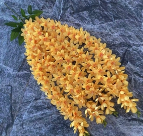 Orange flower garland bunch realistic flower bouquet  