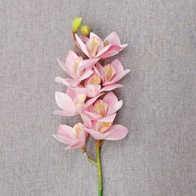 Orchid Cymbidium 10 Heads Artificial Silk Flower Pink ORCHID0001,dried artificial flower