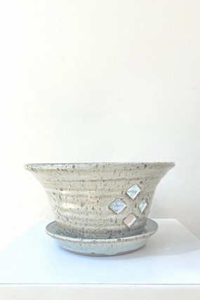 Orchid Pot 5" Cornflower Glaze,indoor flower container
