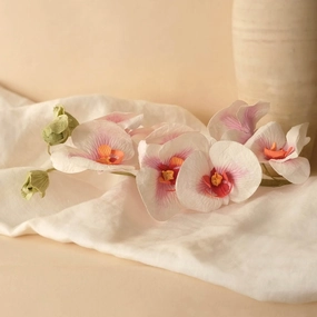 Orchide papillon en papier rose et blanc,mother's day bouquet