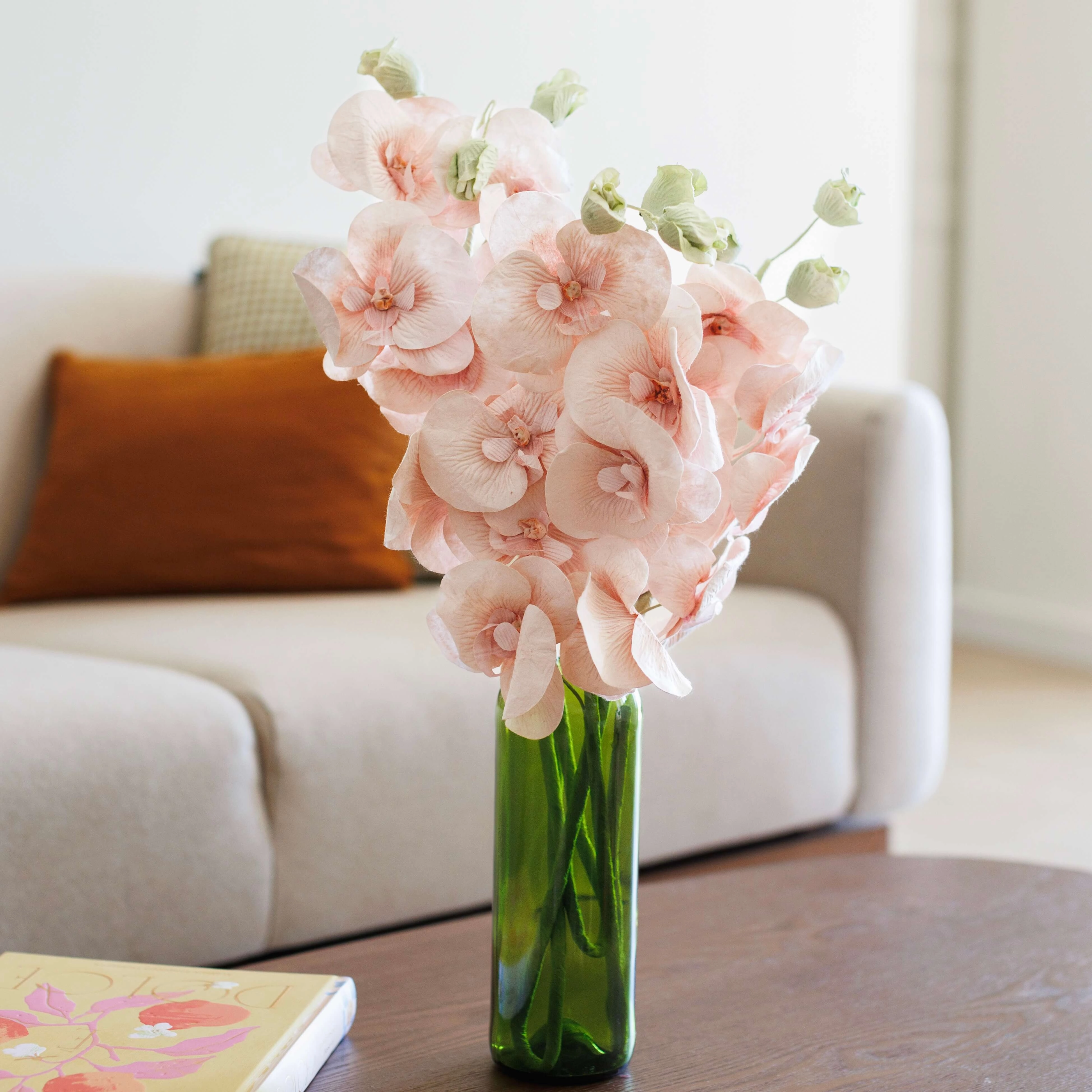 Orchide papillon en papier vieux rose