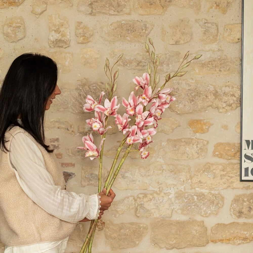 Orchides en papier rose