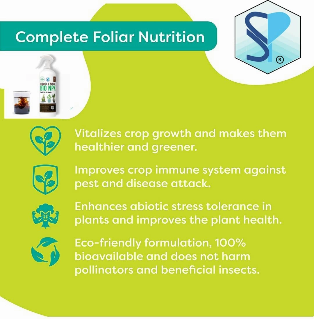 Organic Liquid Bio NPK Fertilizer With Free Spray Bottle
