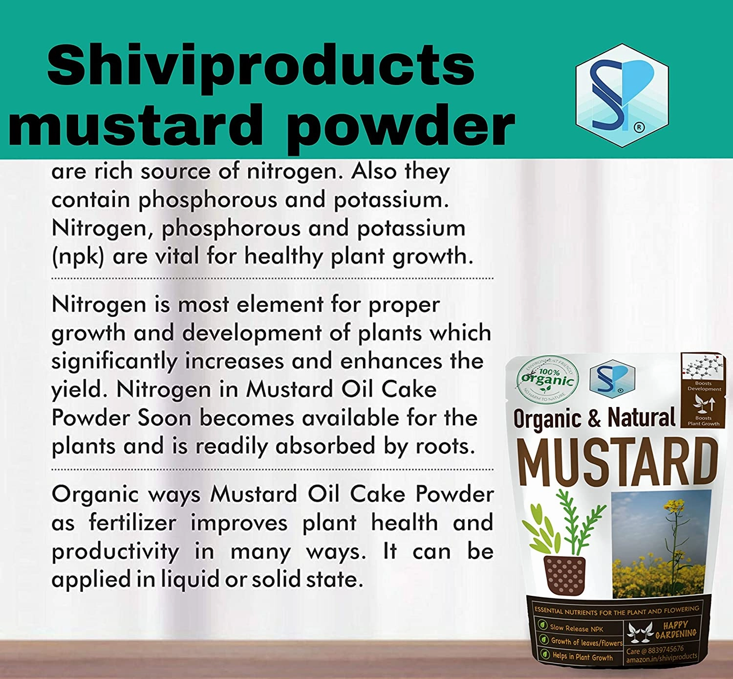 Organic Mustard Cake Powder