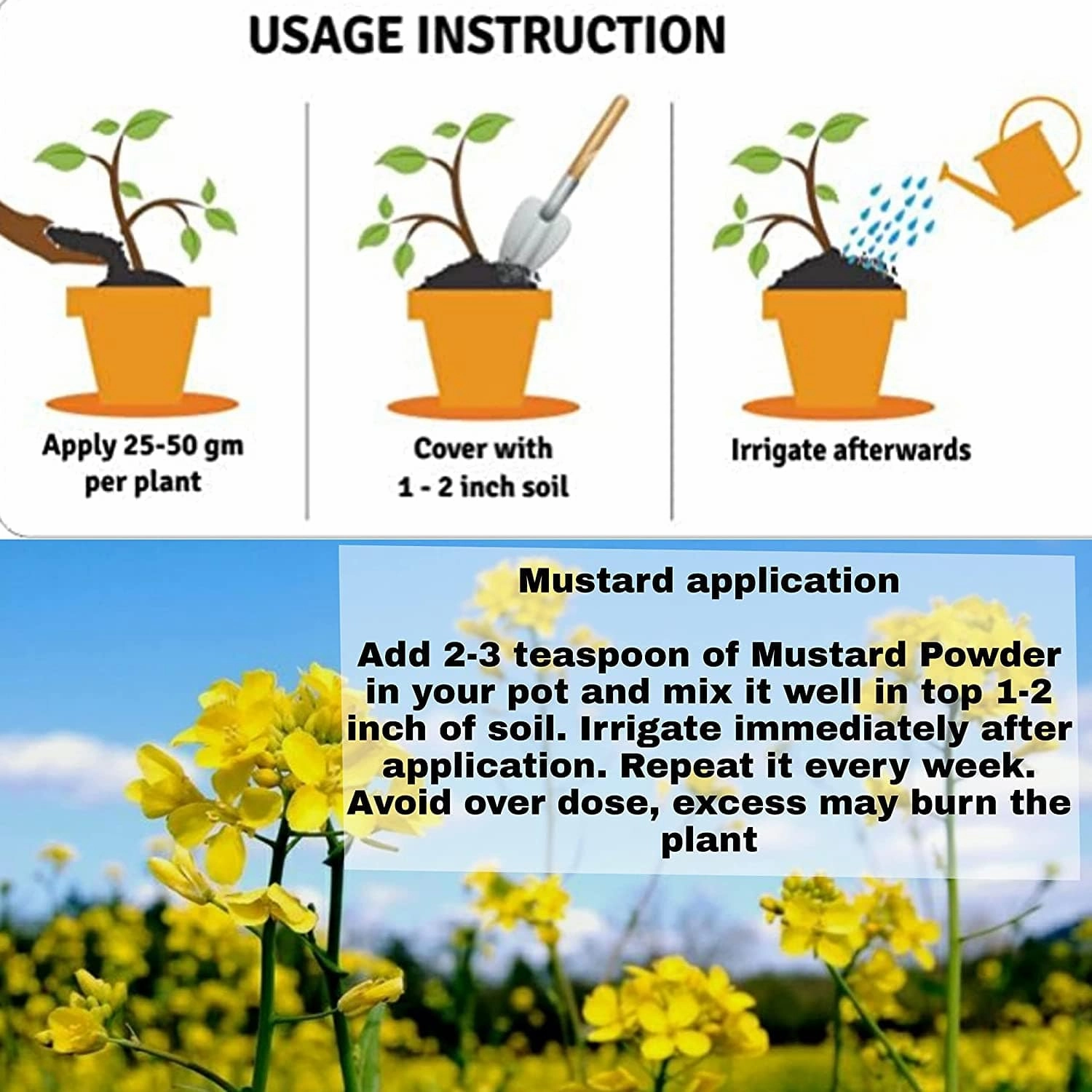 Organic Mustard Cake Powder