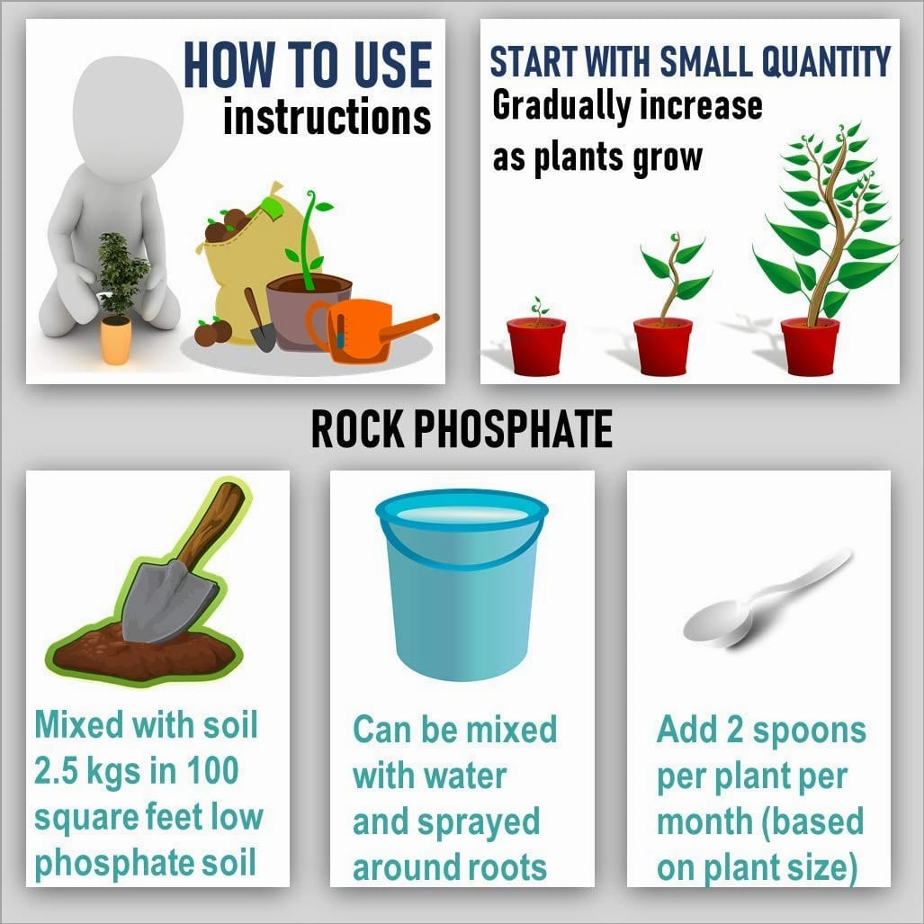 Organic Nutrient Rich Rock Phosphate Fertilizers (900 gm)