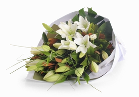 Oriental Lily Bouquet,realistic flower bouquet 