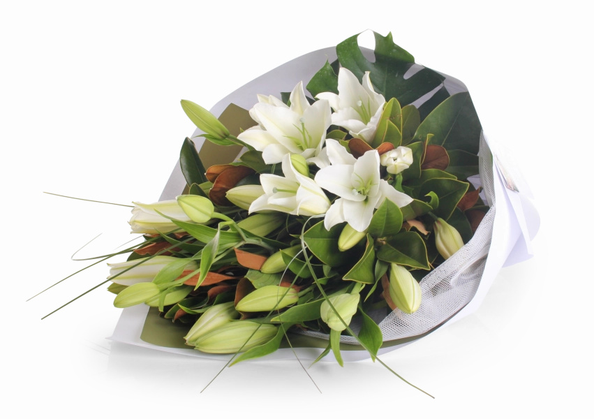 Oriental Lily Bouquet,realistic flower bouquet 